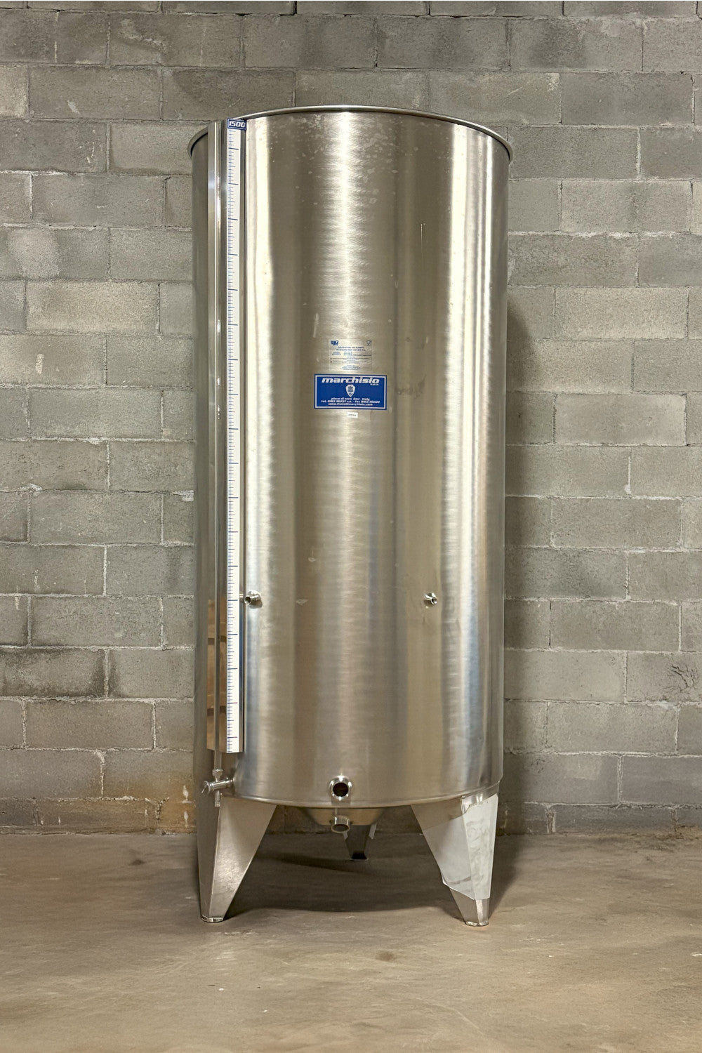 SERBATOIO INOX SEMPREPIENO AD ARIA FONDO BOMBATO 1500 LT - OUTLET129