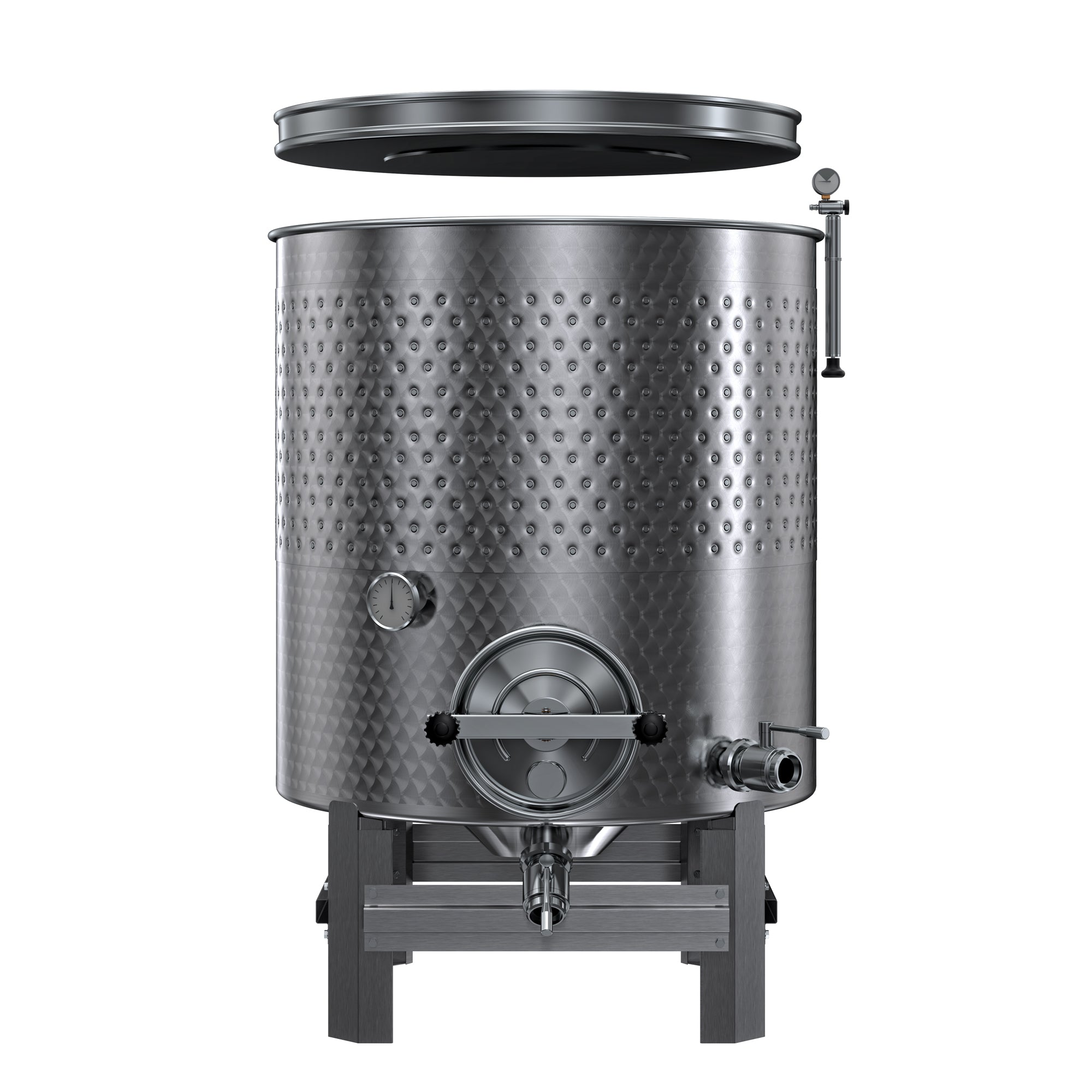 SERBATOIO INOX SEMPREPIENO AD ARIA "OPTIONAL" CON FASCIA LT 500 FONDO BOMBATO