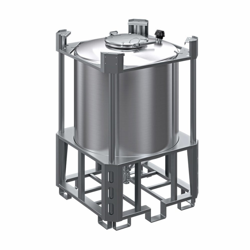 SERBATOIO INOX PALLETTIZZATO AISI 304 MOD. "PCFI" (UN/ADR/RID/ADN)