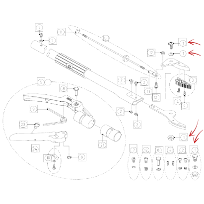 BOLTS ET ÉCROU LAME SÉLECTION ARS SÉRIE FIXE
