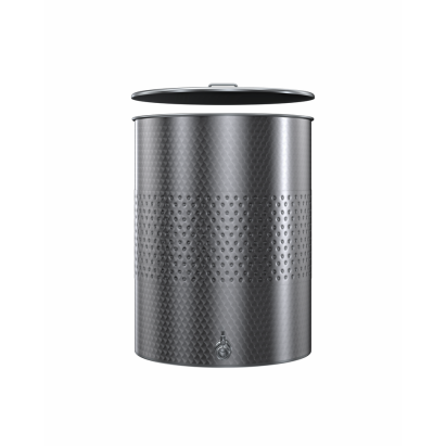 SERBATOIO INOX CON FASCIA LT 700 CON COPERCHIO FONDO PIANO