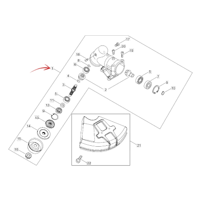 KOMPLETTES Kegelrad-SET FÜR ECHO CLS 520ES FREISCHNEIDER