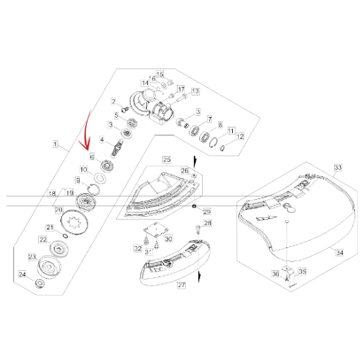 CONICAL BEARING FOR ECHO BRUSH CUTTER VARIOUS MODELS HEAD SIDE