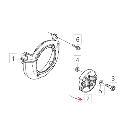 COMPLETE CLUTCH FOR BLUE BIRD BRUSH CUTTER WITH HONDA 50 PRO ENGINE AND OTHER MODELS
