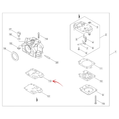 GASKET PUMPING MEMBRANE FOR CARBURETOR ECHO PB 770-7910-8010-9010