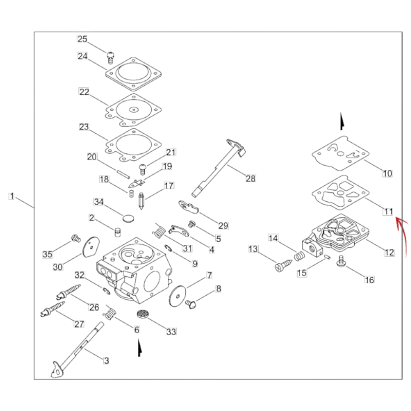 PUMP DIAPHRAGM GASKET FOR ECHO CS 360-361-362-4510-PB 620 AND OTHER MODELS
