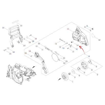CHAIN TENSIONER GEAR FOR ECHO CHAINSAW CS 621-4510-4920