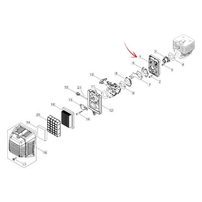 VERGASER ISOLATOR FÜR ECHO SRM 420-520 FREISCHNEIDER