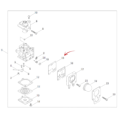 PUMPING MEMBRANE FOR CARBURETOR ECHO PB 2520 AND OTHER MODELS