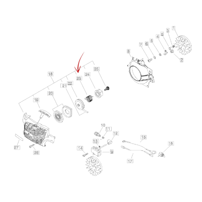 RETURN SPRING STARTER FOR ECHO CS 310ES CHAINSAW AND OTHER MODELS