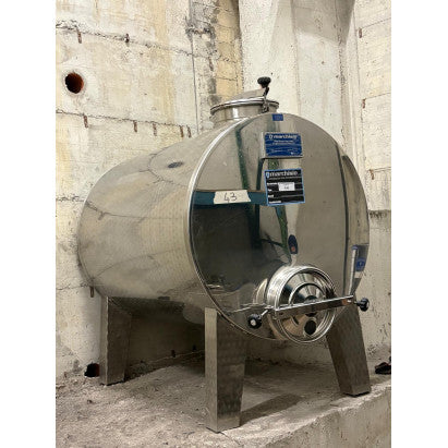STAINLESS STEEL HORIZONTAL TANK 1000 LT - OUTLET43