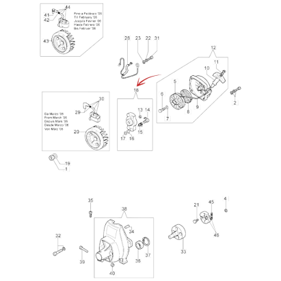TRASCINATORE AVVIAMENTO DECESPUGLIATORE EFCO 8420-8425-8460-8465-8510 E ALTRI MODELLI
