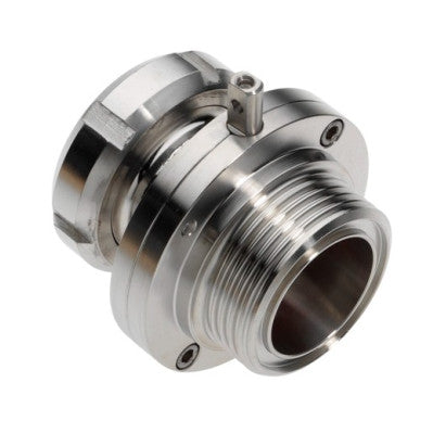 AISI304 STAINLESS STEEL BUTTERFLY VALVE MALE - FEMALE SMS